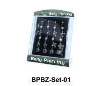 12 Belly Piercing Set BPBZ-Set-01