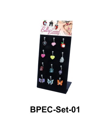 12 Belly Piercing Set BPEC-Set-01