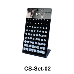 36 Square CZ Stud Earrings Set CS-Set-02