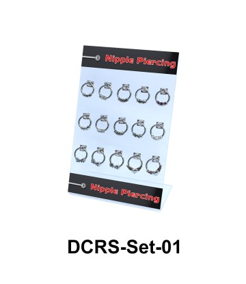 15 Nipple Piercing Rings Set DCRS-Set-01
