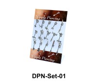 15 Double Nipple Piercing Set DPN-Set-01