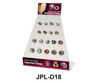 Empty 18 Holes Jewelled Plugs Display JPL-D18