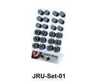 24 Black Fake Plugs Set JRU-Set-01