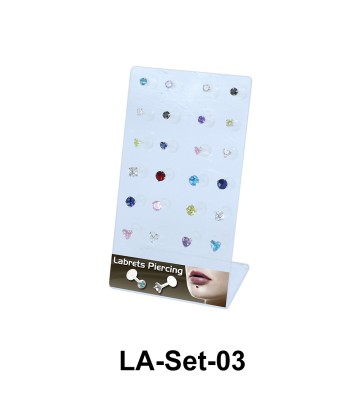 24 Labret Push-in Set LA-Set-03