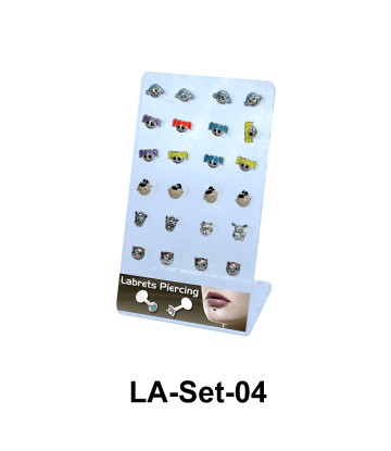 24 Labret Push-in Set LA-Set-04