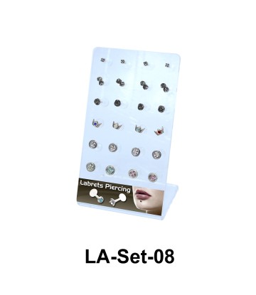 24 Labret Push-in Set LA-Set-08