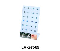 24 Opal and Turquise Labret Push-in Set LA-Set-09