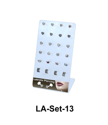 24 Labret Push-in Set LA-Set-13