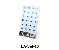 24 CZ Star Labret Push-in Set LA-Set-16