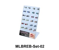 24 Rainbow Balls Labret Piercing Set MLBREB-Set-02
