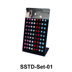 36 Rainbow Stud Earrings Set SSTD-Set-01