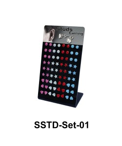 36 Rainbow Stud Earrings Set SSTD-Set-01