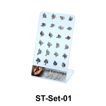 12 Stud Earrings Set ST-Set-01