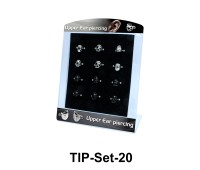 12 Upper Ear Piercing Shields Set TIP-Set-20