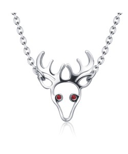 Christmas Reindeer Buckhead With Silver Necklace SPE-5225