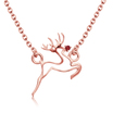 Christmas Reindeer Shape With Silver Necklace SPE-5226