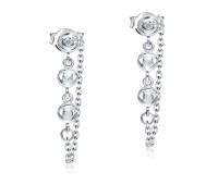 Man Eyes Style With CZ Stone Silver Stud Earrings STC-2183