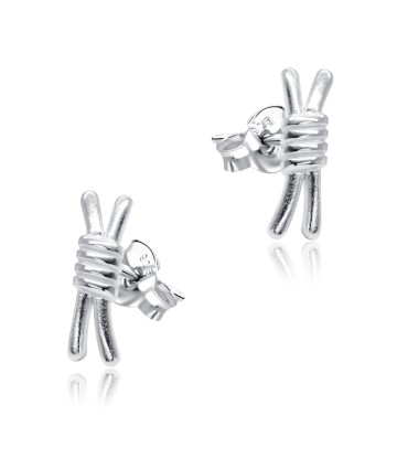 Knot Shaped Silver Ear Stud STS-5090