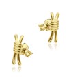 Knot Shaped Silver Ear Stud STS-5090