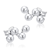 Charming Pearl Silver Ear Stud STS-5266