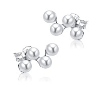 Charming Pearl Silver Ear Stud STS-5266