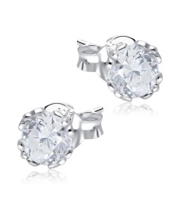 Shining CZ Stone Silver Ear Stud STS-5272