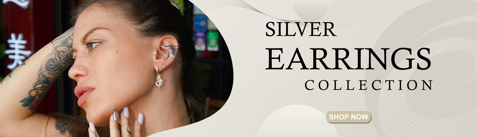 Silver-earrings