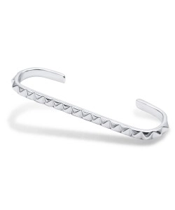 Serrated Shape Silver Long Ear Cuff LEC-05
