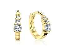 CZ Stone Huggies Earring STHG-02-GP