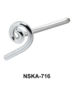 Comma Shaped Silver Nose Stud NSKA-716