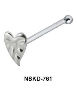 Leaf Shaped Silver Bone Nose Stud NSKD-761