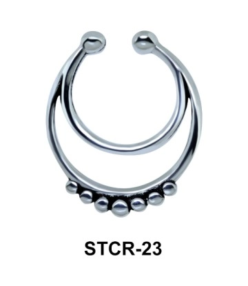 Concentric Circle Septum Clip Ring STCR-23