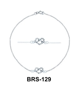 Heart Shaped Silver Bracelet BRS-129