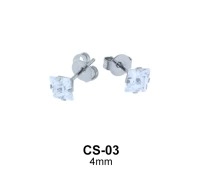 Square CZ Stud Earring CS-03