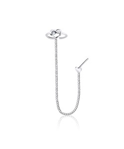 Stone Heart Chained Ear Cuff EC1C-06
