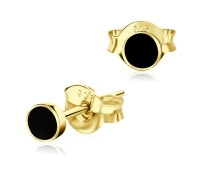 Gold Plated Stud Earring 3 mm Dot Shape ST-01-GP