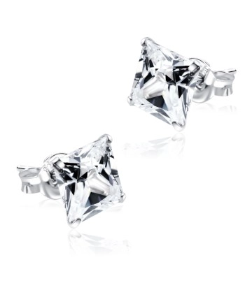 Diamond Cut CZ Stud Earring ST-10-SQP