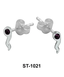 Stud Earring Wavy Shape ST-1021