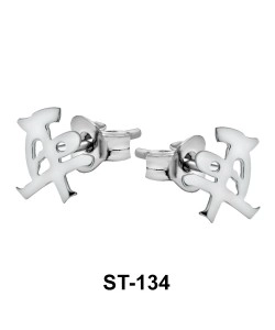 Stud Earring Alphabet Style ST-134