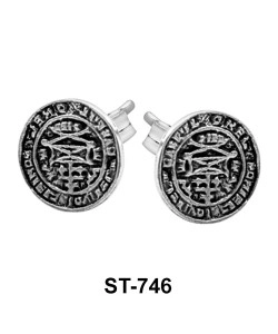 Stud Earring Coin Symbol ST-746