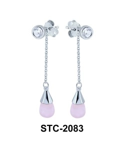 Rose Quartz Stud Earrings STC-2083