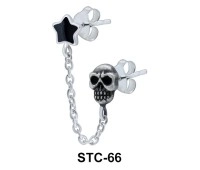 Stud Chain Star and Skull STC-66