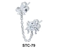 Stud Chain Bow and Spider STC-79