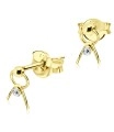 Interesting Design with Stone Stud Earrings STF-100