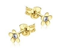 Gold Plated Silver Studs Earrings STF-11-GP