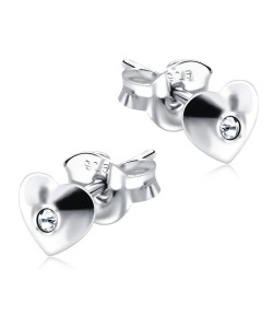 Stone Studded Heart Shaped Stud Earrings STF-15