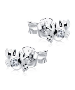 Stone Set Crab Shaped Stud Earrings STF-259