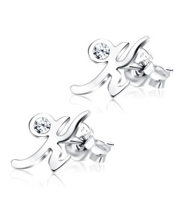 Stud Earring K Shape STL-K