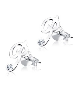 Stud Earring P Shape STL-P