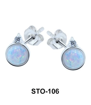 Opal Stud Earrings STO-106